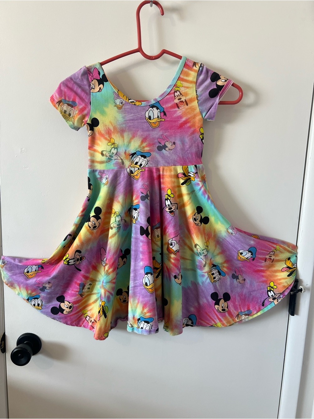 Disney Tie-Dye Character Twirl Dress for Kids - Multicolor